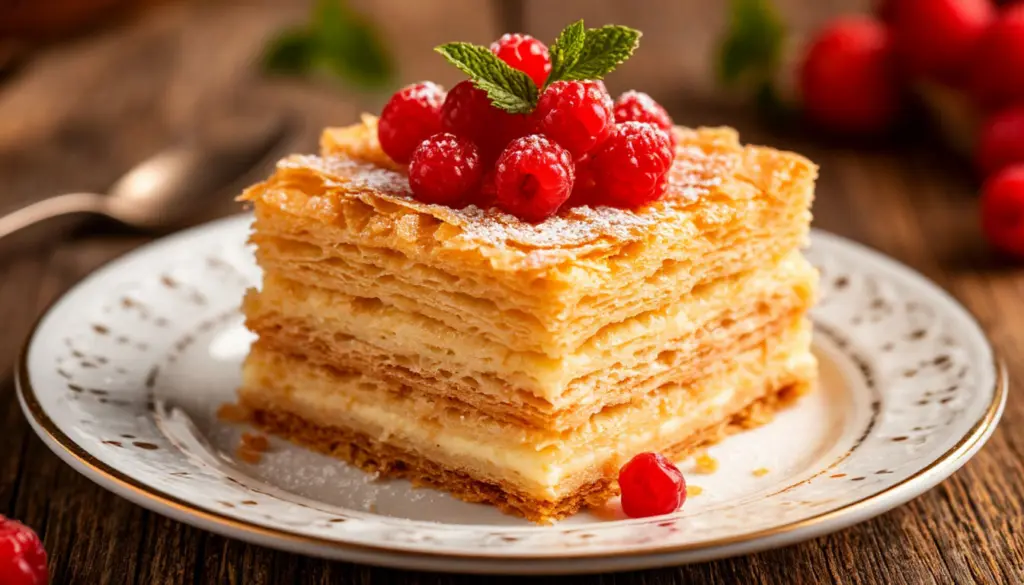 Ленивый Наполеон из четырех компонентов за 15 минут: хрустящие слои и крем, который настолько мягкий, что растворяется во рту
