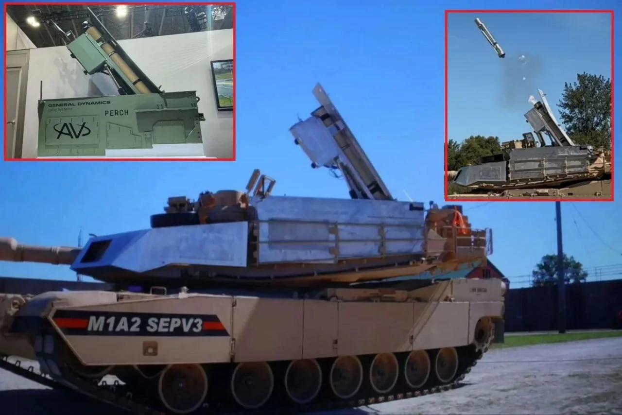 Испытания системы PERCH на танке M1A2 Abrams SEPv3, предназначенной для запуска дронов серии Switchblade, представленной ранее на выставке AUSA 2025