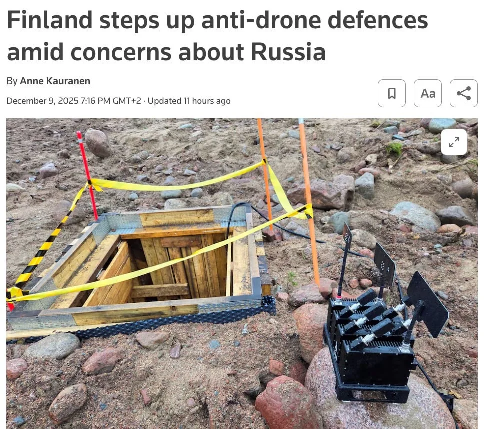 Финляндия готовится к «российской угрозе»: Хельсинки массово закупает системы противодронной обороны