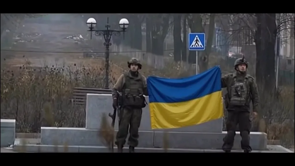 Украинский 425-й штурмовой полк "Скала" заменил российский флаг с видео Минобороны РФ на украинский при помощи нейросети и выдал это как подтверждение присутствия ВСУ в центре Покровска