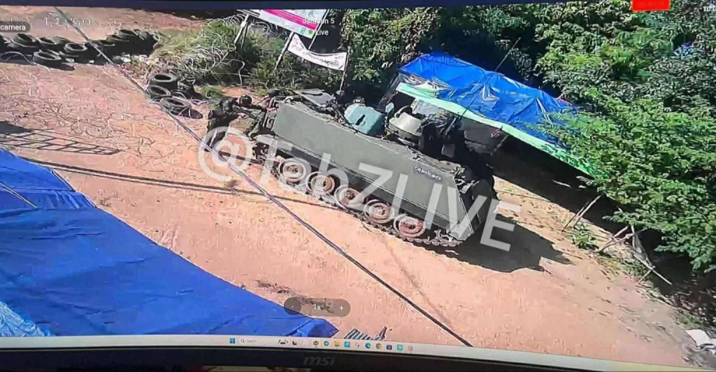 Тайские танки M48A5PI, БТР M113 ACAV и пехота пересекают границу Таиланда и Камбоджи