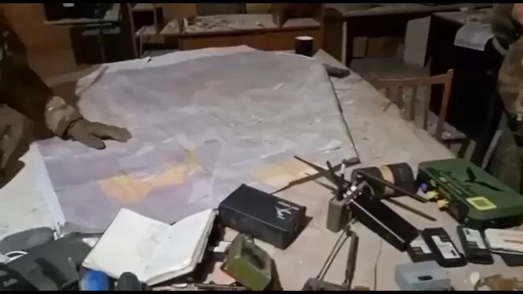 Экскурсия по брошенному штабу 1-го батальона 102-й бригады ТРО Украины в Гуляйполе по адресу Соборная улица дома 52 в исполнении штурмовиков 60-й ОМСБр