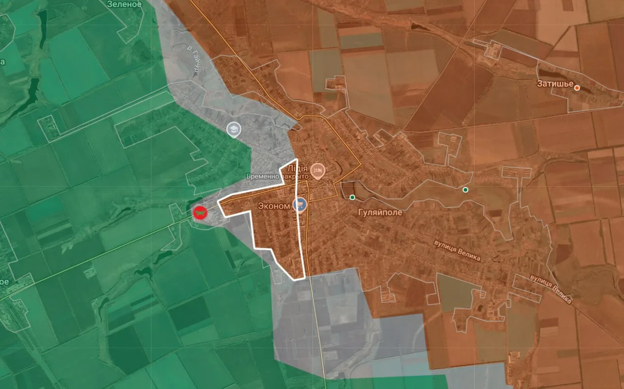 Большая часть Гуляйполя уже находится под контролем российской армии