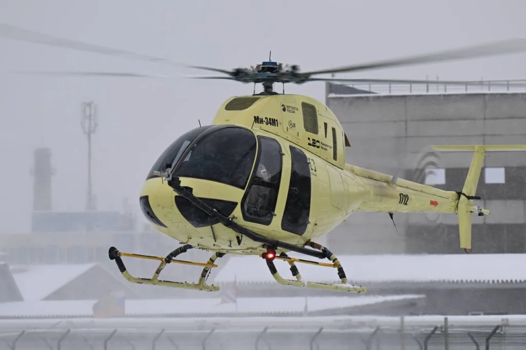 Легкий вертолет Ми-34М1 с новым отечественным двигателем ВК-650В вчера совершил первый полет