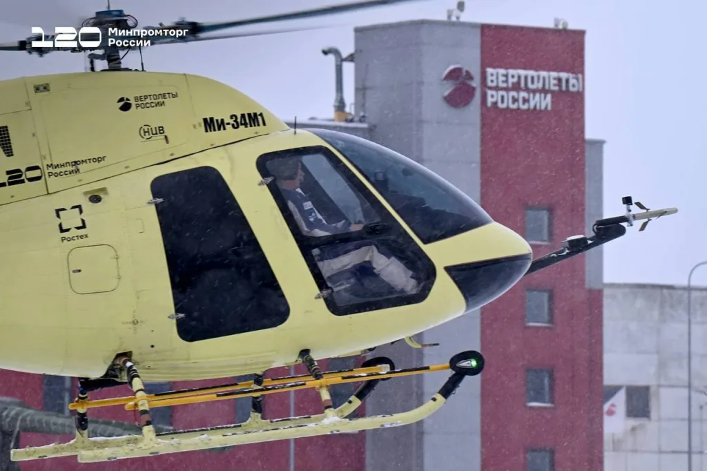 Легкий вертолет Ми-34М1 с новым отечественным двигателем ВК-650В вчера совершил первый полет