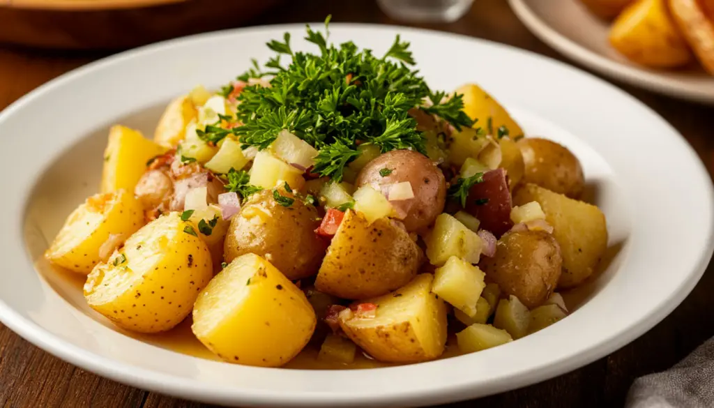 Он появится в вашем меню: немецкий картофельный салат — удивительное лакомство, которое готовится очень быстро