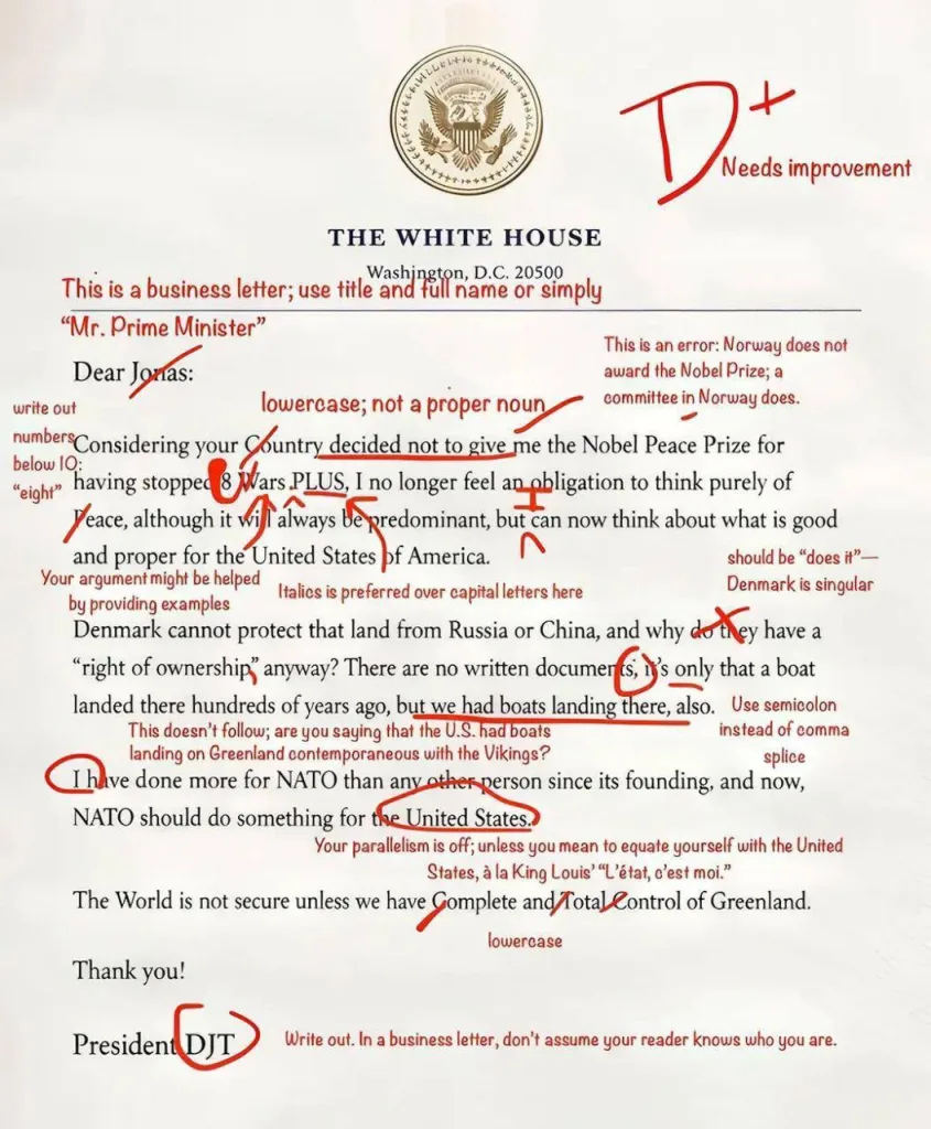 Письмо Трампа премьеру Норвегии оценили на «двойку с плюсом»