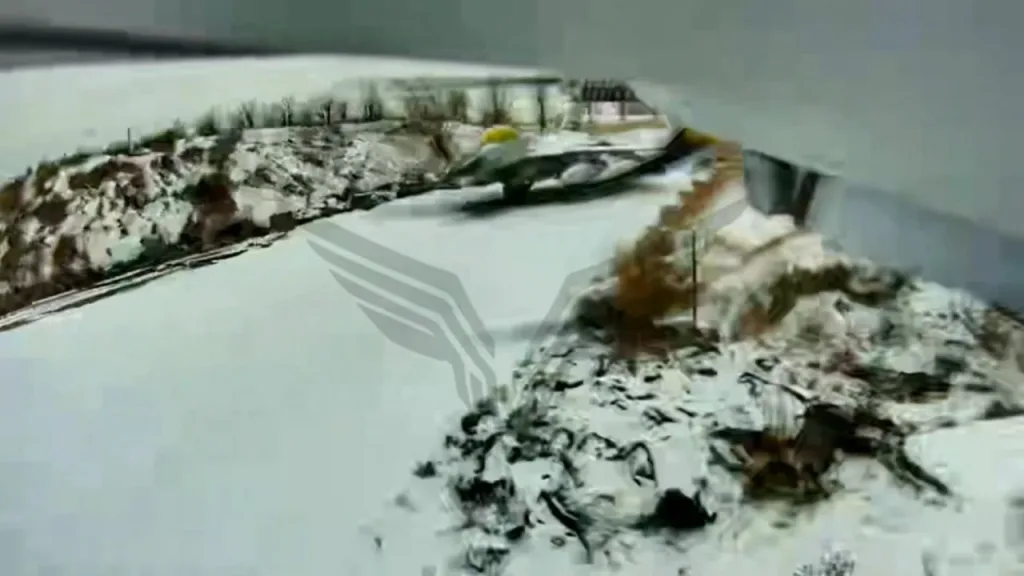 Удар по макету F-16 ВС Украины дроном-камикадзе БМ-35 со Starlink на аэродроме Канатово Кировоградской области силами центра "Рубикон"