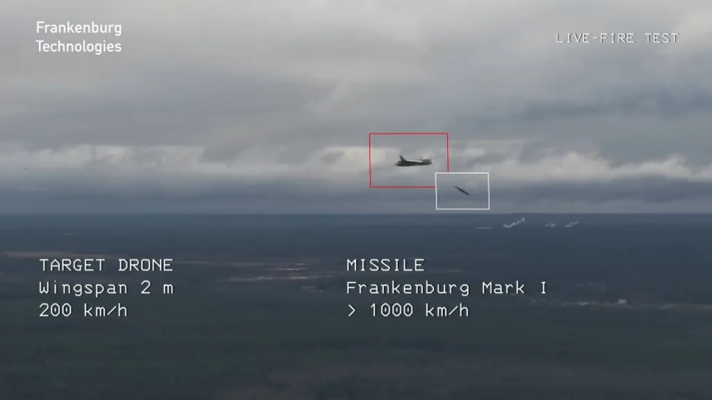 Кадры испытаний эстонской ракеты-перехватчика Mark I, адаптированной специально для поражения дронов-камикадзе типа Shahed-136/"Герань"