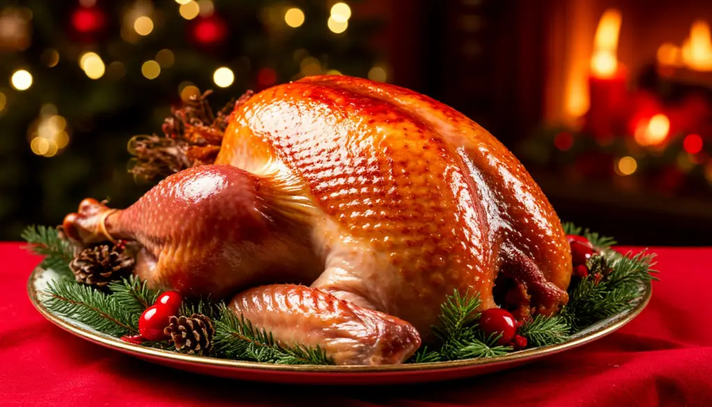 Рождественская индейка, способная поразить воображение: снаружи золотистая корочка — внутри влажное и мягкое мясо