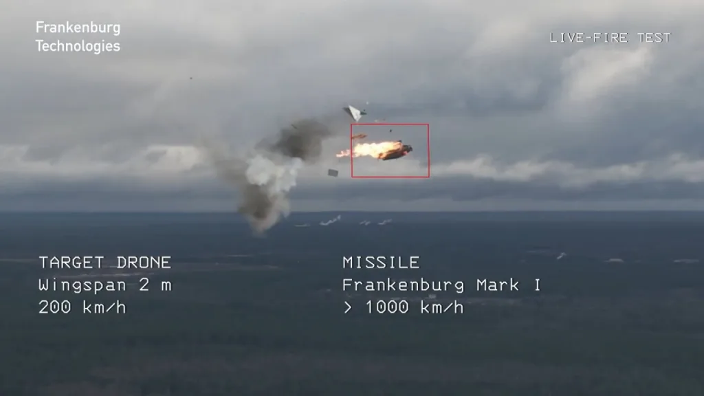 Кадры испытаний эстонской ракеты-перехватчика Mark I, адаптированной специально для поражения дронов-камикадзе типа Shahed-136/"Герань"