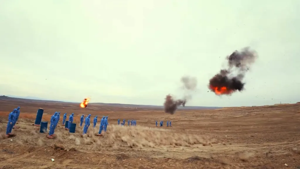 Испытание роя из 20 дронов-камикадзе KARGU от турецкой компании STM