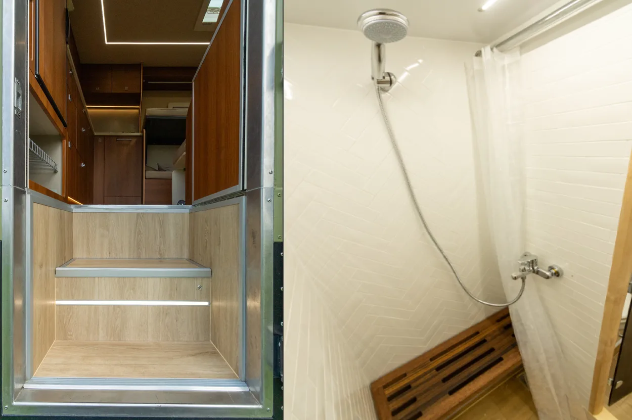 Премиальный автодом на базе КАМАЗ 43118: дом для охоты и рыбалки на колесах с хамамом