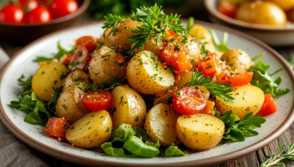 Он обязательно появится в вашем меню: немецкий картофельный салат — удивительное лакомство, которое готовится за считанные минуты