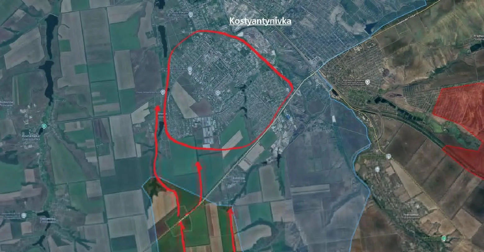 Украинская сторона утверждает, что в последние дни Россия сосредоточилась на парализации всей доступной логистики противника в Константиновке и вокруг неё