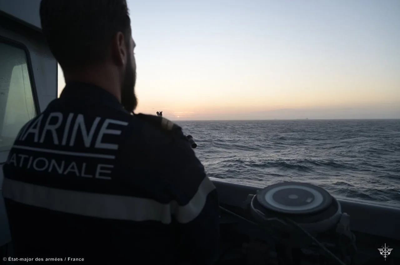 Кадры захвата танкера GRINCH в Средиземном море, опубликованные ВМС Франции