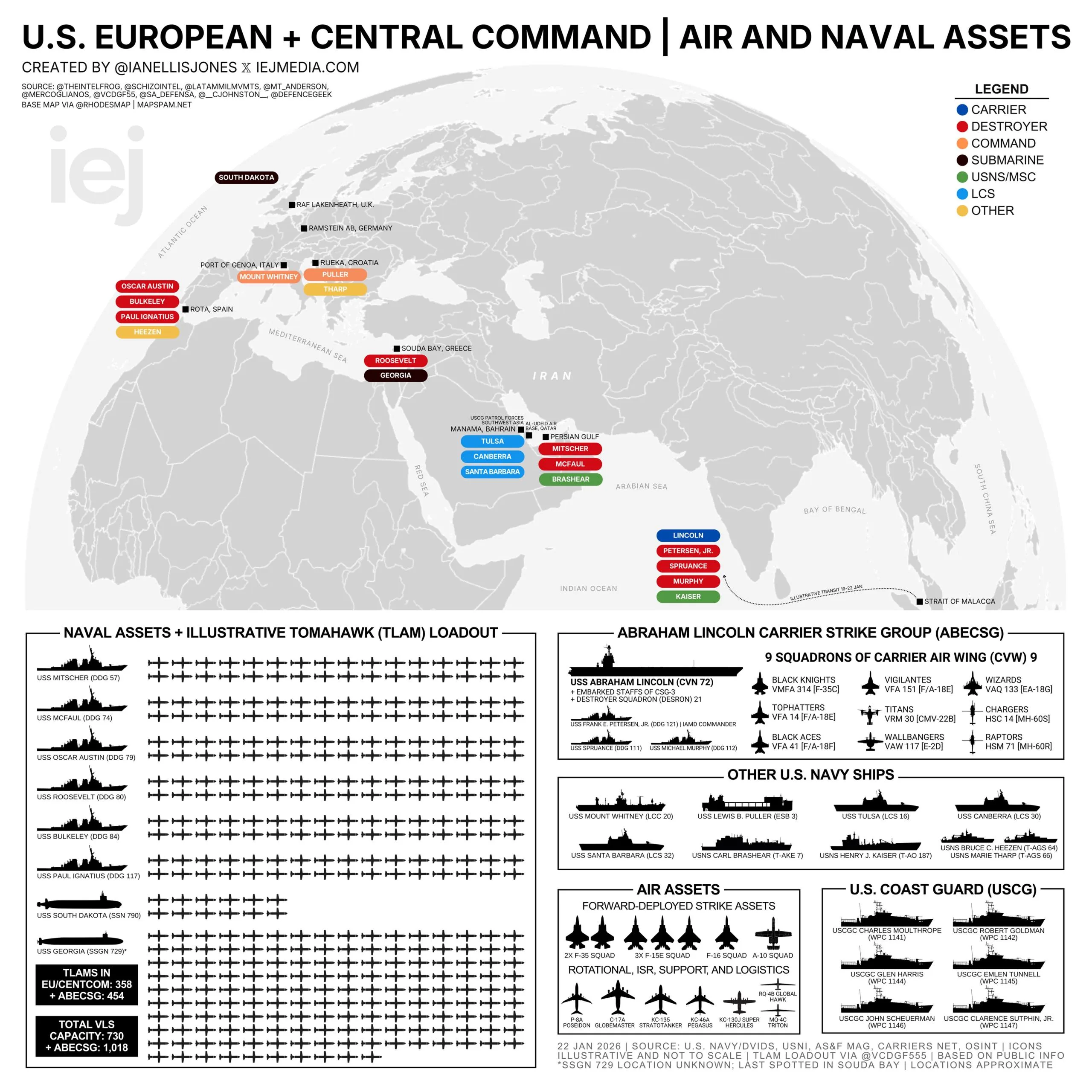 Вооружённые силы США ускоренно наращивают военное присутствие на Ближнем Востоке, перебрасывая в регион дополнительные силы и средства