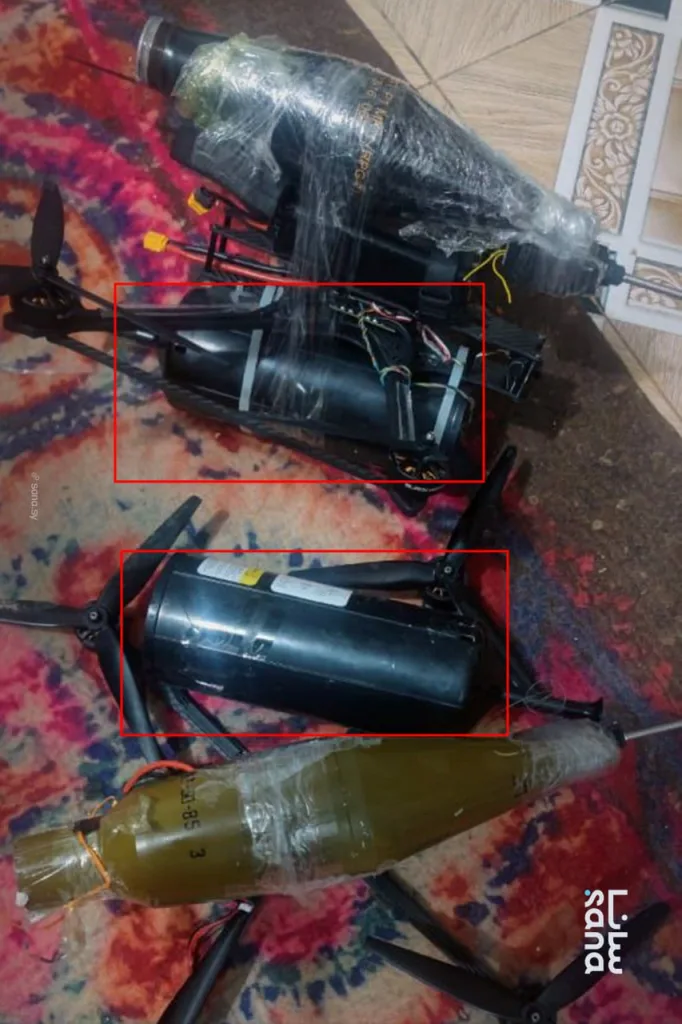 Оптоволоконные FPV-дроны на вооружении курдов из СДС, найденные силовиками нового режима Сирии в Табке