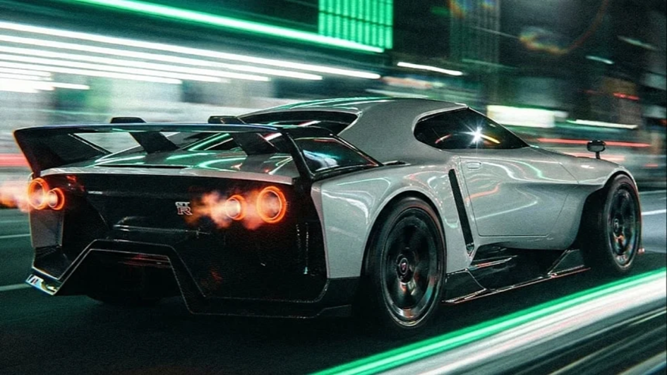 Новый Nissan GT-R R36: цифровой прототип с огненными выхлопами и среднемоторной схемой