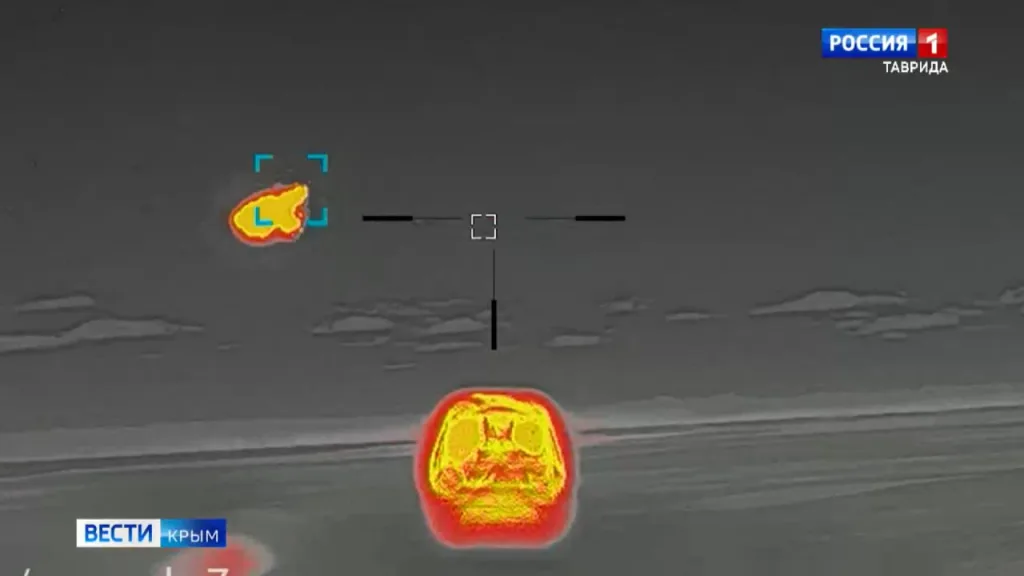 Работа мобильных огневых групп на пикапах в Крыму