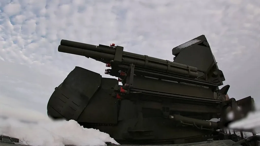 ЗРПК «Панцирь-С1» группировки войск «Восток» с малогабаритными ЗУР ближнего перехвата ТКБ-1055 (19Я6) «Гвоздь»