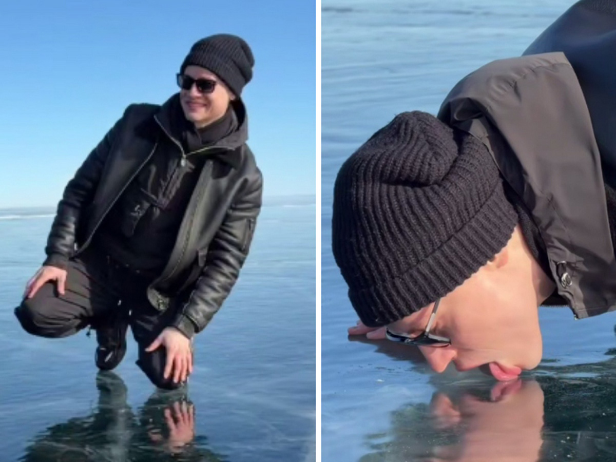 Рыбак из Иркутска реализует кусок льда, который облизал Shaman0