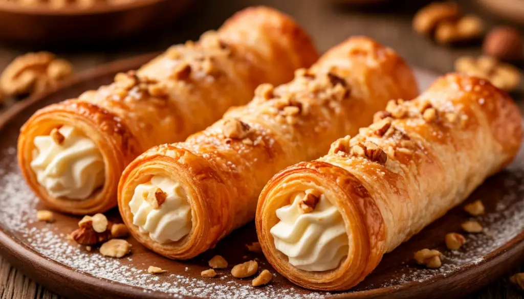 Учебные трубочки с орехами — с первого раза получаются хрустящие снаружи, нежные внутри и вкуснее, чем магазинные