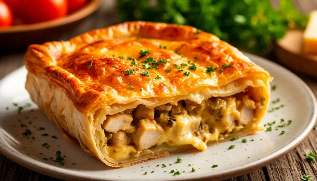 Праздный пирог, который обожают все: лаваш, курица, сыр — и никаких хлопот с тестом