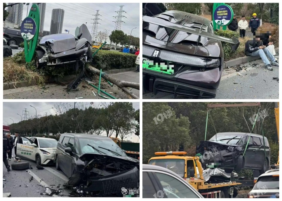 Дорогие электрокары столкнулись в Китае: Yangwang U9 и Zeekr 009 не смогли разъехаться