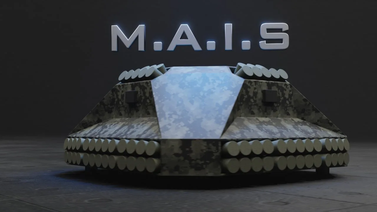 Рендеры украинского КАЗ от FPV-дронов под названием Mais от компании Mais Intelligence