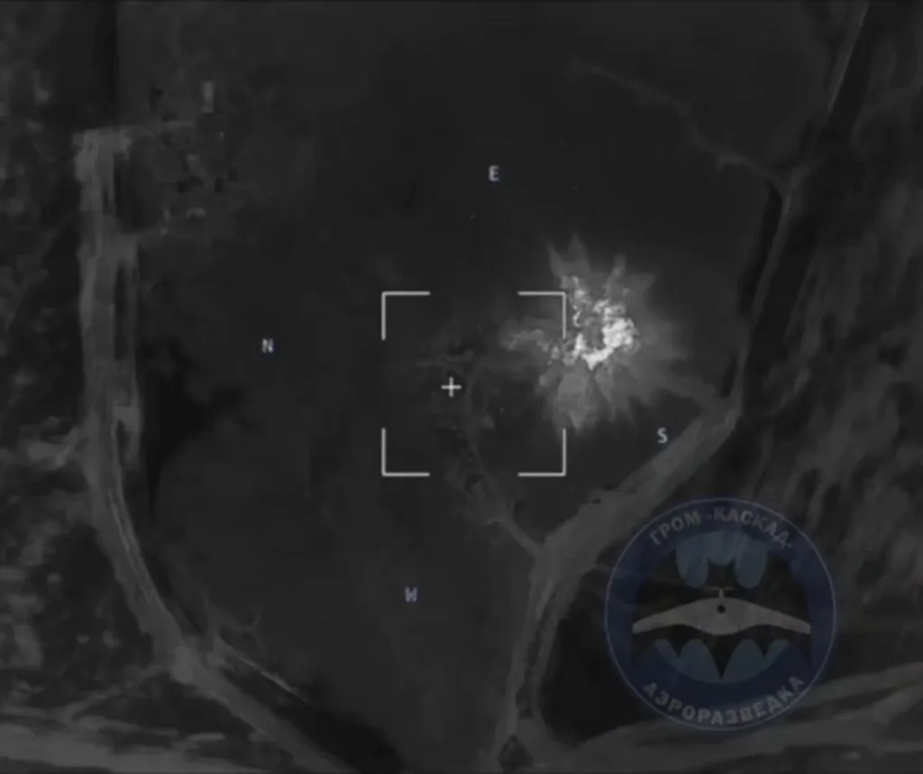 Удары двух ракет С-400 по укрытию техники ВСУ возле села Средний Бурлук Харьковской области