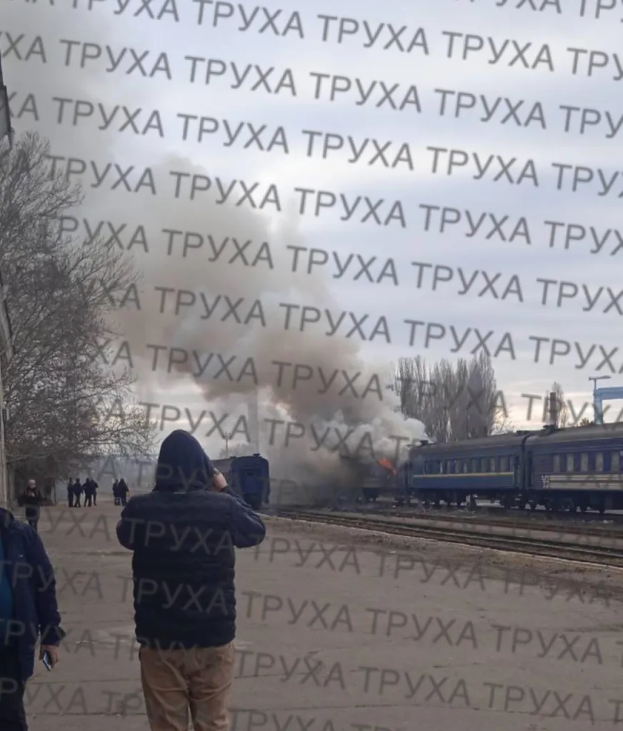 В Николаеве российские ударные дроны атаковали железнодорожную инфраструктуру