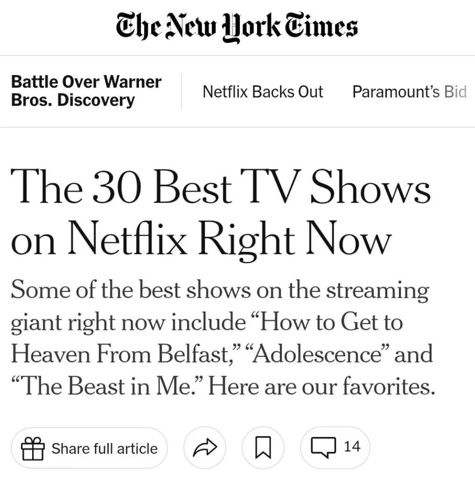 30 лучших сериалов Netflix по версии киноэкспертов New York Times — в список залетели как хайповые хиты, так и недооценённые проекты, которые вы могли пропустить