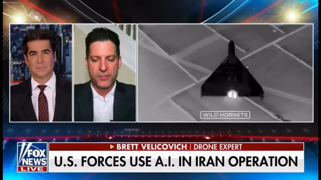 Американский Fox News выдал видео ударов украинских дронов-перехватчиков STING по российским дронам-камикадзе "Герань-2" на Украине за невероятные беспилотные ИИ-технологии США, прямо сейчас сокрушающие Иран