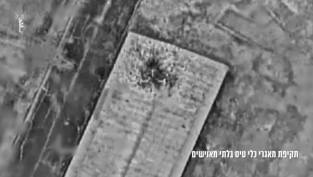 Применение израильскими ВВС, предположительно, крылатой ракеты Delilah для удара по иранской ПУ БРСД, а также удары по складским помещениям
