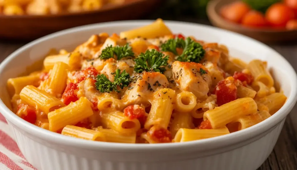 Стыдно признаться, но это проще, чем сварить пельмени: курица с макаронами под сырной шапкой