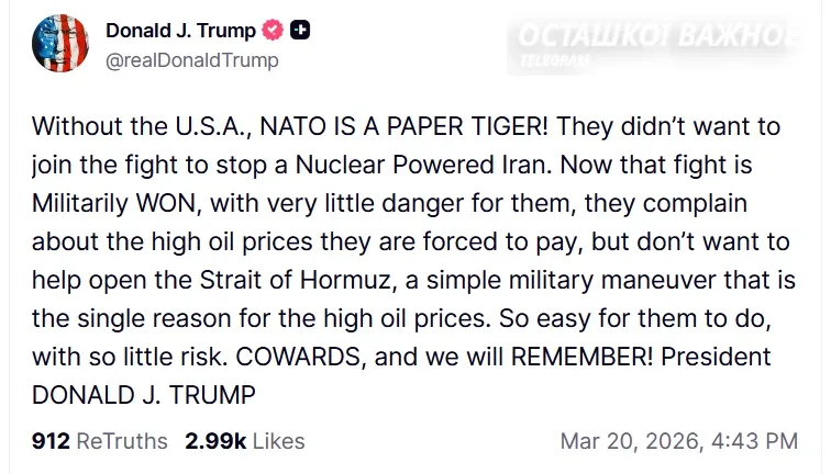 «НАТО — бумажный тигр и трусы»: Трамп бранит и угрожает альянсу