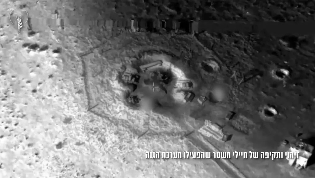 Объективный контроль ударов израильского БПЛА по иранскому расчёту ЗУ-23-2