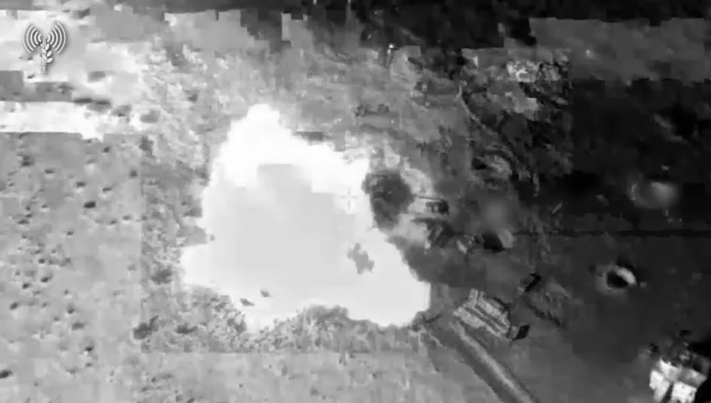 Объективный контроль ударов израильского БПЛА по иранскому расчёту ЗУ-23-2