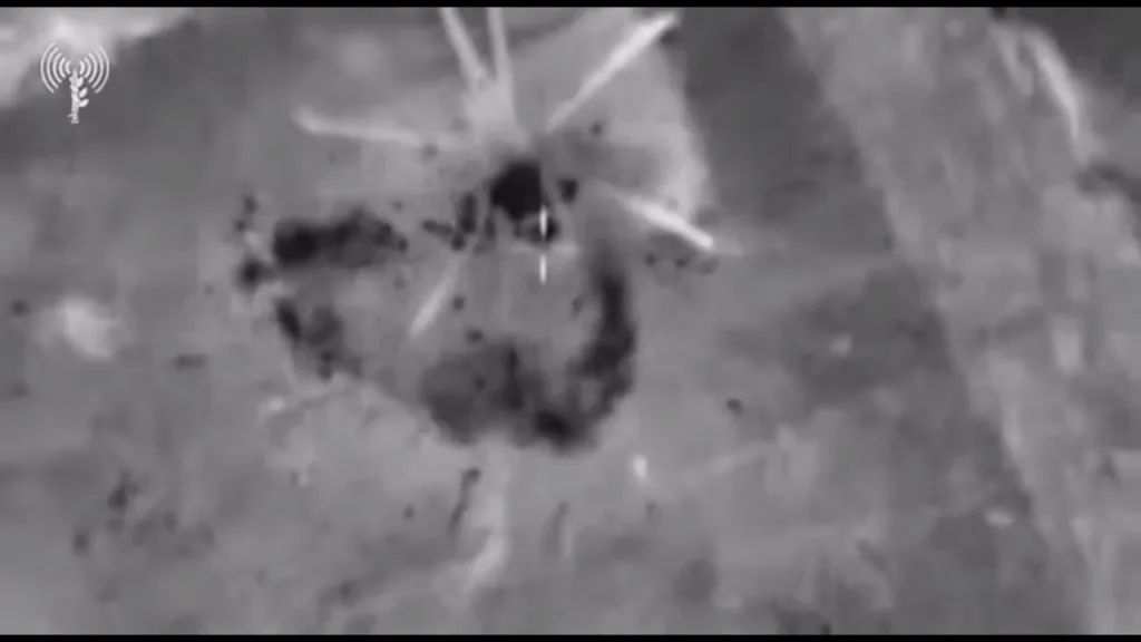 Уничтожение иранского Ми-17 ударом ВВС Израиля