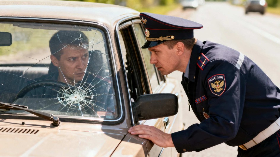 Когда трещина на лобовом стекле становится причиной штрафа и проблем с регистрацией