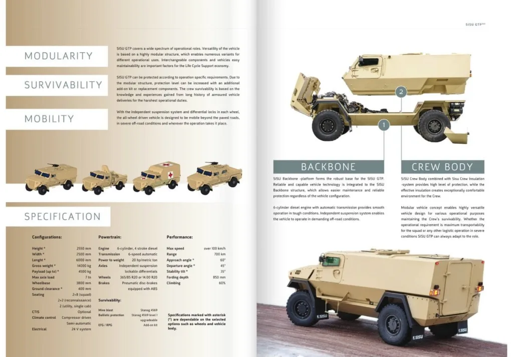 На кадрах засветился довольно интересный образец - финская Sisu GTP 4×4, поступившая на вооружение Сил специальных операций Украины