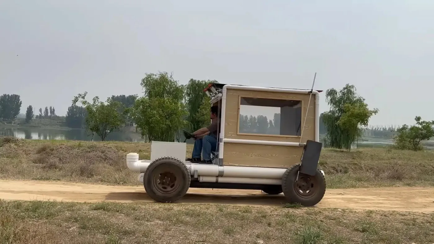 Уникальный автодом из фанеры и труб: электротранспорт для рыбалки и досуга