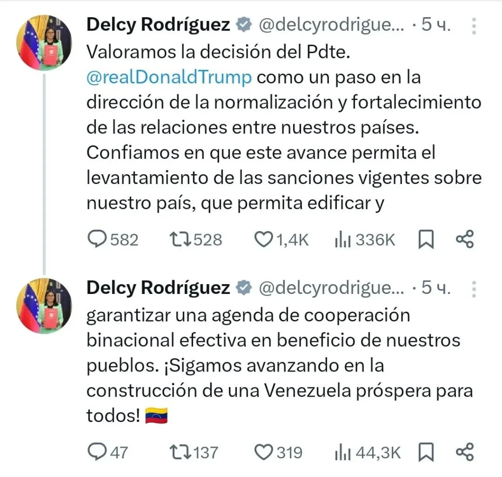 Санкции сняты. О новых послаблениях США в отношении руководства Венесуэлы