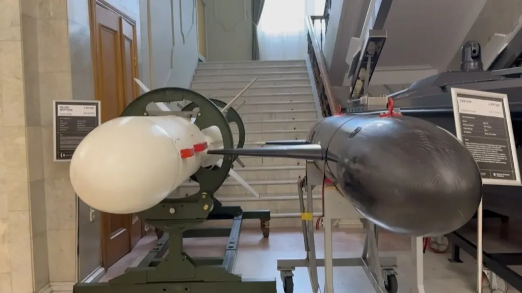 Новая украинская крылатая ракета Areion, представленная на выставке в Киеве