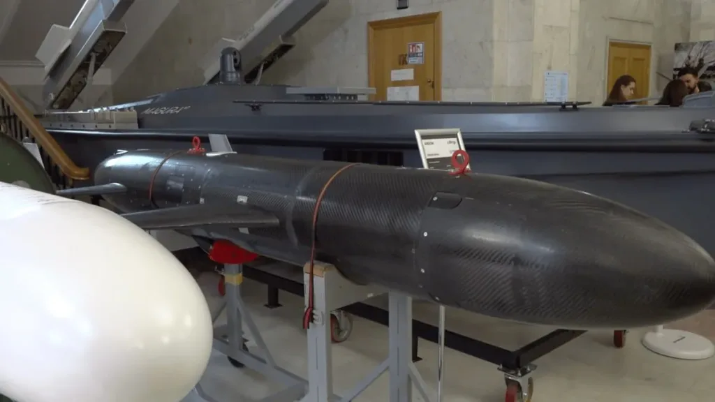 Новая украинская крылатая ракета Areion, представленная на выставке в Киеве