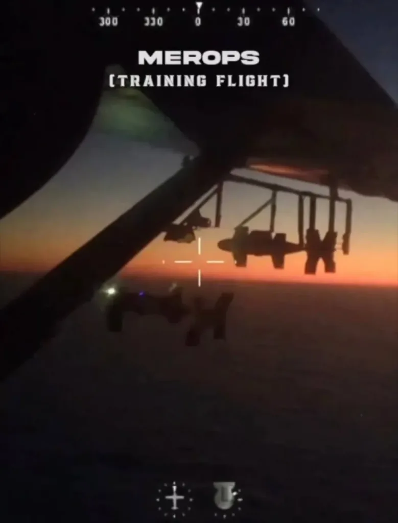 Кадры запусков дронов-перехватчиков P1-SUN и AS3 MEROPS с борта самолёта PZL M28 Skytruck для перехвата дронов-камикадзе типа «Герань-2»