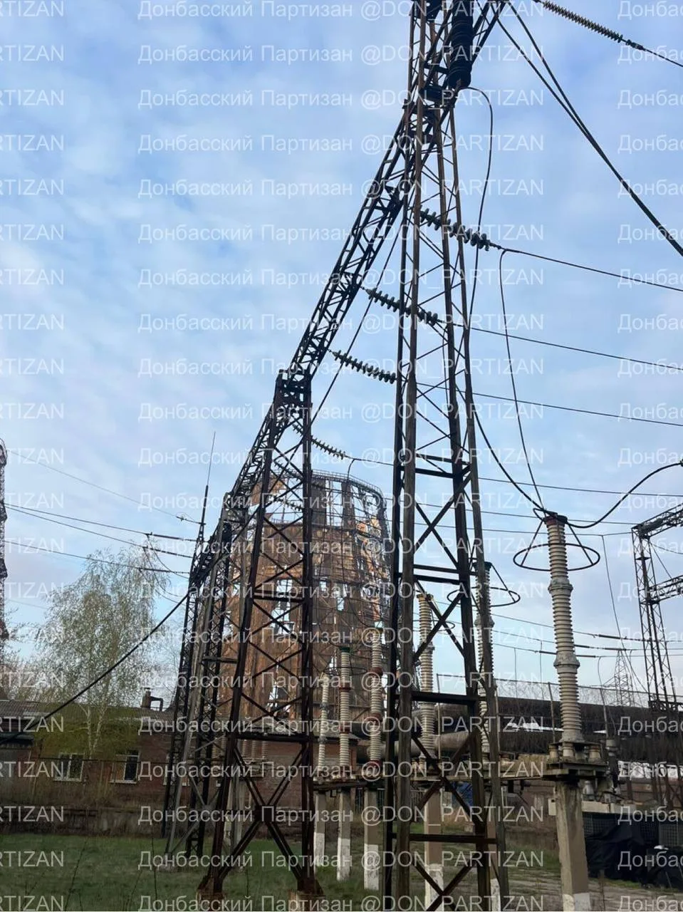 Краматорск: поражение высоковольтной линии 110 кВ на территории ТЭЦ