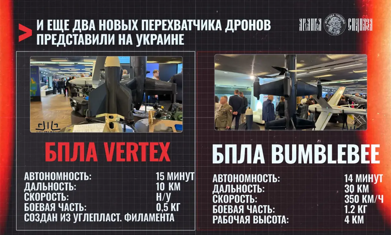 Новые дроны-перехватчики «Вертекс» и «Бамблби» у Украины
