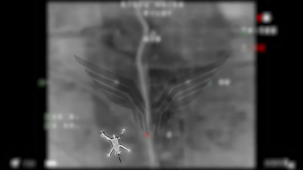Сброс FPV-дронов с материнского дрона в тылу ВСУ и последующее дистанционное минирование ими логистических путей противника в исполнении операторов Центра "Рубикон"